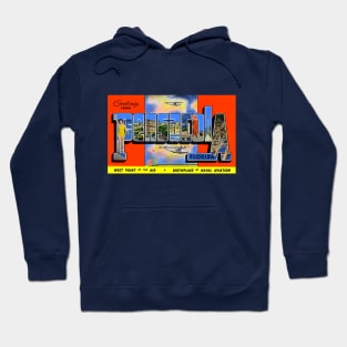 Greetings from Pensacola Florida - Vintage Large Letter Postcard Hoodie